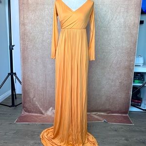 Yellow Long Sleeve, Long Dress, perfect for Maternity and Photography